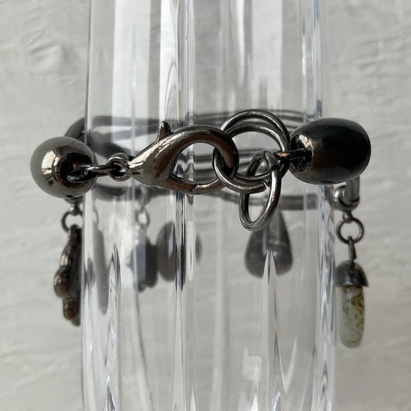 Multi Strand Charm Bracelet Featuring Elephant Charm - Picture 2 of 8